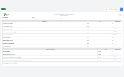 Inspección Cafetería