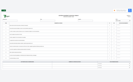Inspección Orden y Aseo